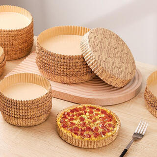 Zhong zhanggui pizza paper tray round 468-inch high temperature resistant coated bread base cake baking disposable paper plate suitable for 4 inches transparent thickened self-adhesive bags 100 pieces