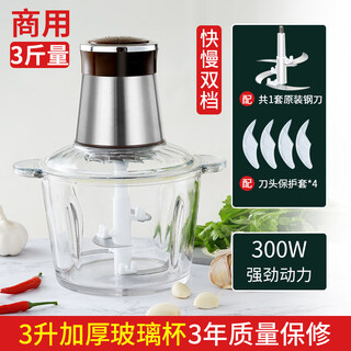 Tuojin imported high-quality electric garlic beater from germany for commercial use in restaurants, minced garlic, pulled, cut, pressed, and crushed garlic for home use. large_glass 300w 1 knife 3000ml