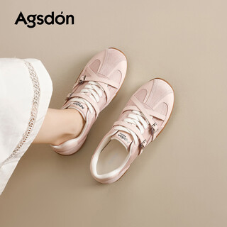 Agsdon moral training shoes for women 2026 spring new height increasing shoes soft sole sports casual shoes b161376 pink 36