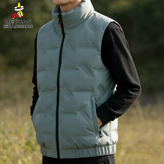 Scarecrow (mexican) down vest outer wear for men and women, 2026 new spring, autumn and winter light vest vest warm jacket men's style - bean green 80 duck down 7xl recommended 235-255jin jin is equal to 0.5 kg