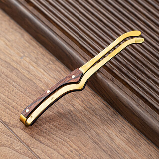 Tangfeng ebony tea clip household tea making tools non-slip tweezers tea cup tea clip tea set kung fu tea set accessories ebony titanium bay type tea clip