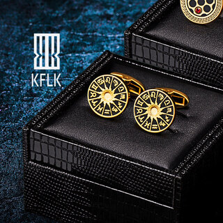 Kflk twelve constellations french shirt cufflinks men's light luxury customized shirt cuff buttons cufflinks k054