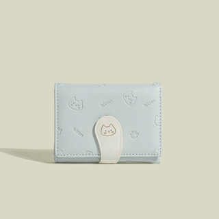 Charlie&kelli domestic products carefully selected women's bag cute wallet card bag all in one simple coin purse clutch bag wallet ins blue_(+ counter gift bag)