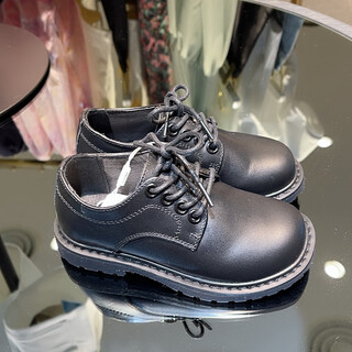 Rbigx boys' exquisite leather shoes xz4ar3005 black 33