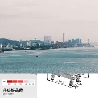 Yusenyi vegetables and fruits stainless steel kitchen trolley built-in shelf mobile under-storage 304 basket cabinet vegetable basket 37cmx23cm three-layer vegetable rack - ordinary wheel (304 stainless steel)