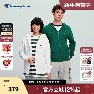 Champion champion sudadera con capucha para hombre primavera 2026 nuevo cárdigan pequeño con cremallera informal para mujer blanco simple s