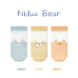 Nido bear baby socks summer thin cotton socks boneless infant socks male and female baby socks ice stockings s3101a ice stockings 3 pairs 6-12 months (suitable for feet length 9-11cm)