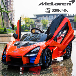Baby tiger mclaren remote control car that can sit on children's electric car four-wheeled large male and female sports car baby toy car orange