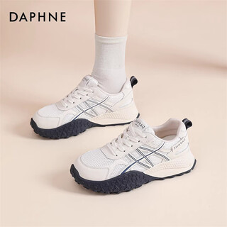Daphne daphne thick-soled moral training shoes for women, lightweight, comfortable, soft-soled casual shoes, fashionable and versatile sports shoes for women, blue 35