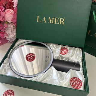 Souvenir gift with light makeup mirror led smart desktop mirror birthday gift wedding company gift gray smart mirror + gift box + 5x mirror + shopping bag