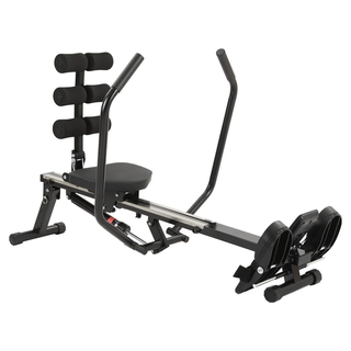 Other backrest rowing machine hydraulic folding scull silent fitness equipment with mobile phone holder scull backrest model 2-level height adjustment + 12-level resistance adjustment + mobile phone storage basket electronic