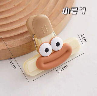 何佳功食品封口夹密封夹厨房零食奶粉茶叶小夹子家用食物保鲜袋封口神器 密封防潮食品封口夹小号1个