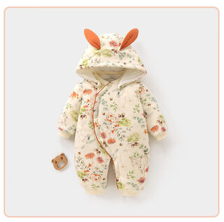 Joyncleon newborn baby jumpsuit winter quilted warm baby outdoor climbing suit infant and toddler new year's greeting suit 832143 220g quilted 90cm 1-2 years old recommended weight 9.5-13kg