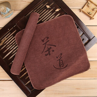 Shantou lincun tea towel, high-end absorbent tea cloth, tea set towel, coffee table, tablecloth, tea set accessories, home hospitality, coffee color 1 pc