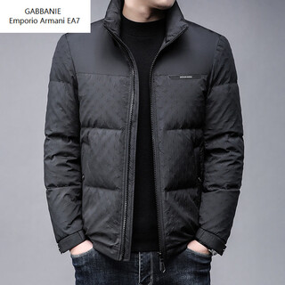 Emporio armani ea7 armani 2026 new autumn and winter young and middle-aged men's fashion casual warm jacket men's white duck down collar black m 170