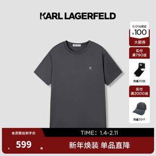 Karl lagerfeld повседневная и удобная мужская свободная футболка с круглым вырезом и короткими рукавами, новая летняя мужская одежда lafayette grey 2xl (54)