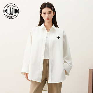 Palladium paladin top classic iris embroidered women's long-sleeved shirt 1913674 marshmallow color l