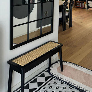 Receive cat long chair dining chair gal chair bedside stool entry door shoe changing stool bench retro black + length 40cm