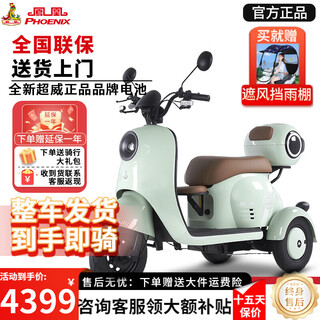 Phoenix beetle electric tricycle for household use, small electric vehicle for walking for the elderly, electric three-wheeled leisure battery vehicle for the elderly, 600w丨60v30a lithium battery + battery life of about 75 kilometers
