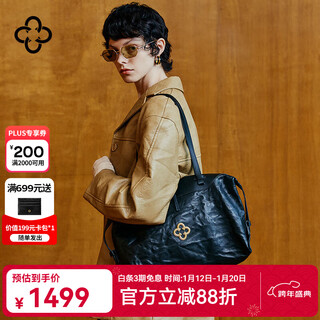 Cassile women's handbag 2025 vegetable tanned sheepskin commuter light luxury large capacity tote bag birthday new year gift black