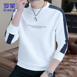 Romon sweatshirt men's 2026 spring new casual round neck long-sleeved t-shirt men's base layer jacket loose top