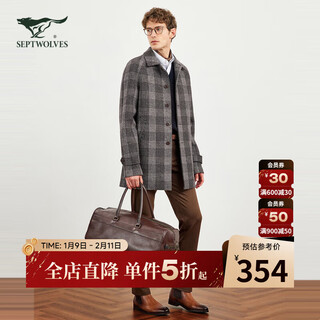 Septwolves coat men's winter cotton wool woolen wide windproof business casual woolen coat windbreaker jacket for men