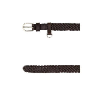 Prada women's belt girdle decorative woven leather business daily belt brown 75