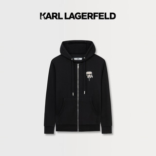 Karl lagerfeld 100% cotton beaded hooded sweatshirt jacket 26 spring new men's clothing lafayette
