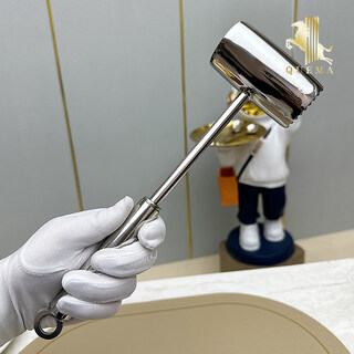 Woxuan steak loose meat hammer 304 stainless steel household meat hammer tool meat beater specialized for breaking tendon meat hammer artifact - meat hammer - 434g (enhanced version does not turn around)