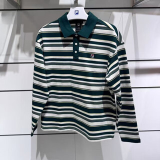 Fila men's 2026 spring sports and casual loose knitted long-sleeved polo shirt a11m613221 a11m613221fdg dark green m