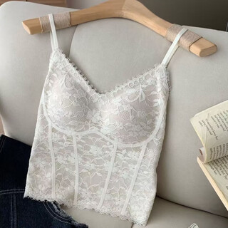 Hang xindong new pure desire white lace hot girl slim camisole autumn and winter warm and slim new tube top top white l 100-120jin jin is equal to 0.5 kg