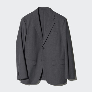 Uniqlo chaqueta ligera elástica de secado rápido para hombre, traje de chaqueta lavable a máquina 482223 475016 482223/08 gris oscuro m