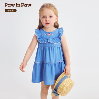 Pawinpaw cartoon bear children's clothing 26 spring and summer new baby girl dress