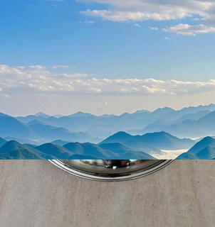 Yusenyi stainless steel stove pot lid, large pot lid, visible pot lid, steam pot lid, floor pot lid, iron pot stew pot lid, 43.5cm wooden handle combination lid