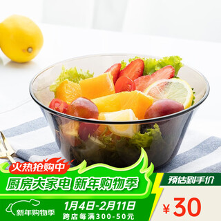Doles doles french imported fruit salad bowl instant noodle bowl household microwave heating european restaurant hotel tableware brown 910ml salad bowl