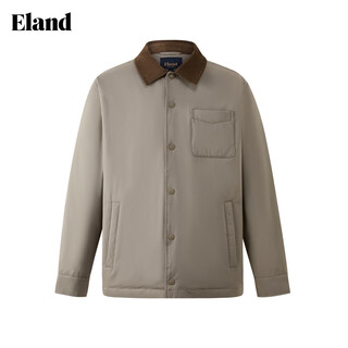 Eland yilian down jacket men's goose down fitted small drop shoulder lightweight lapel jacket 2026 spring new army green (49) khaki l /175