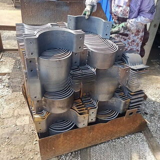 Ji litian thickened half-side code clamp, large-diameter half-side code, pipe hosting clamp for vibration pipe, cold pipe half-side pipe clamp, pipe clamp