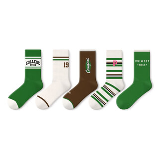 Pami socks women's spring and autumn mid-calf socks american style with shark pants 2025 new sports black autumn and winter stockings bowl show_(couple style_suitable for sizes 36-43) one size fits all five pairs