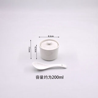 Tuojin jingdezhen ceramic one-person water-proof stew household food-grade bird's nest for 2 people special hotel shaxian crock pot soup 3.5-inch stew pot + small spoon