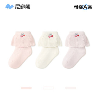Niduoxiong baby lace socks spring and summer thin cotton socks girls princess socks children's lace socks mesh socks baby socks s5060 summer mesh 3 pairs 6-12 months (suitable for feet 9-11cm long)