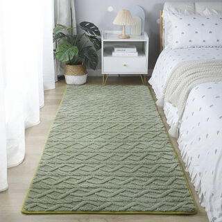 Yonghuanshu velvet jacquard carpet for home bedroom and living room coffee table mat non-slip soundproofing water-absorbent non-shedding washable floor mat 60x200 cm free floor mat wavy gray blue