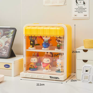 Yusenyi rmax blind box storage display stand hand-made display cabinet bubble mart ornaments wall-mounted acrylic transparent display box yellow yellow