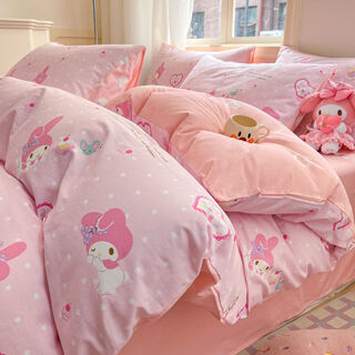 Fantasy quilt cover single piece 150200230 single dormitory quilt cover 180220 a version pink love melody single quilt cover 150x200cm quilt cover pillowcase one