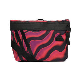 Adidas men's sports shoulder bag portable storage water-repellent surface multi-compartment storage adjustable straps black one size fits all