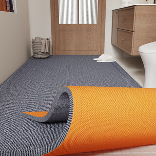 Fantasy bathroom floor mat at the entrance door, water-absorbent, quick-drying, wear-resistant, cuttable non-slip mat, light luxury and high-end toilet foot mat, gray single stripe tp 6mm 80x100cm