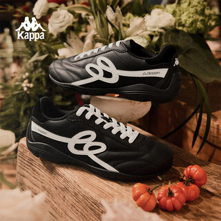 Kappa kappa k520 women's shoes thin-soled moral training shoes women's 2026 new red retro new year sneakers soft-soled football shoes black/classic white 44