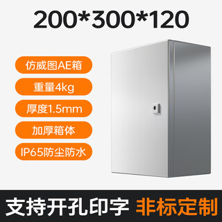 Imitation rittal ae control box distribution box ip65 waterproof and dustproof foundation box electrical control box electrical cabinet supports customized upgrades 200*300*120 (thickness 1.5)
