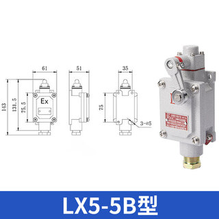 Explosion-proof travel switch lx5-15z/l/b/d/h/n bzx51 limit foot switch double pedal dlxk-10a lx5-5b type