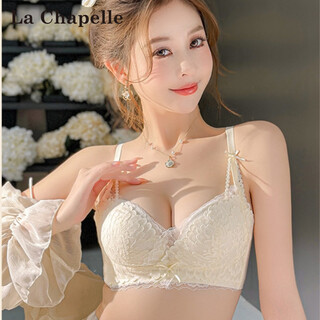 拉夏贝尔（La Chapelle）性感内衣女小胸聚拢收副乳防下垂胸罩上托提拉无钢圈蕾丝文胸套装