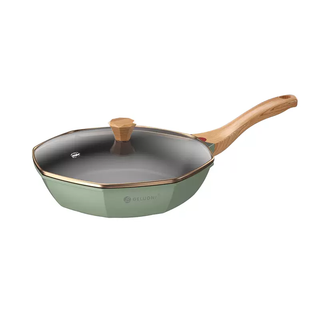 Yusen yi geluoni pot lid link 26cm octagonal pan glass lid with silver edge